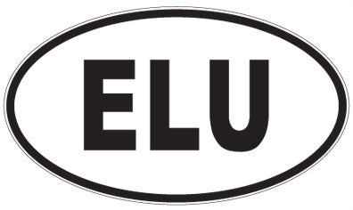 ELU - 3 Letter Initials Oval Magnet