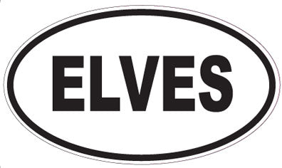 ELVES - Oval Sticker