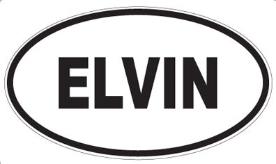 ELVIN - Oval Sticker