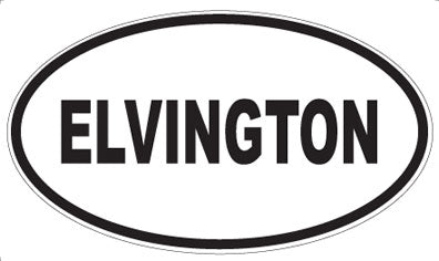 ELVINGTON - Oval Magnet
