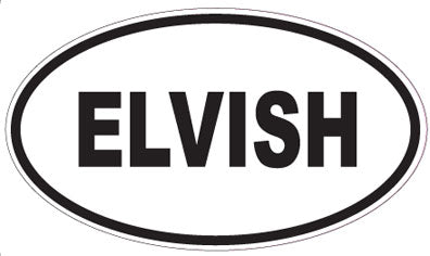 ELVISH - Oval Sticker
