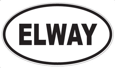 ELWAY - Oval Magnet