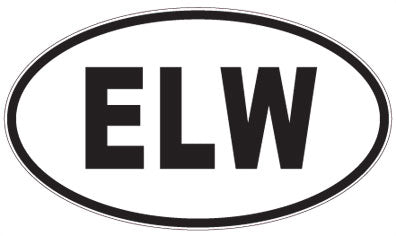 ELW - 3 Letter Initials Oval Magnet