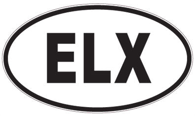 ELX - 3 Letter Initials Oval Magnet