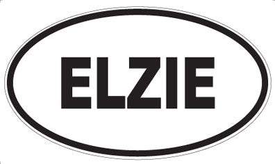 ELZIE - Oval Sticker