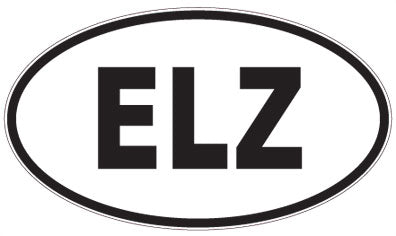 ELZ - 3 Letter Initials Oval Magnet