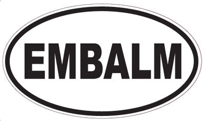 EMBALM - Oval Sticker
