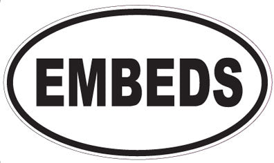 EMBEDS - Oval Sticker