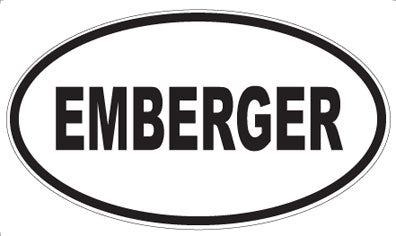 EMBERGER - Oval Sticker