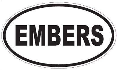 EMBERS - Oval Sticker
