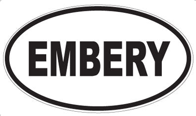 EMBERY - Oval Magnet