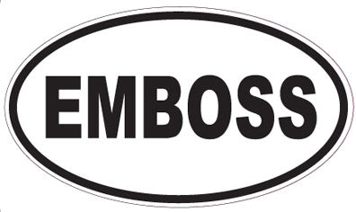 EMBOSS - Oval Sticker
