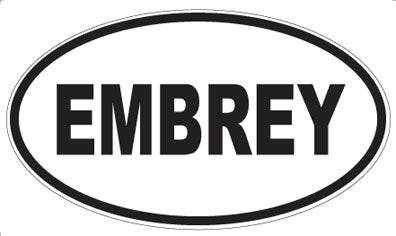 EMBREY - Oval Sticker