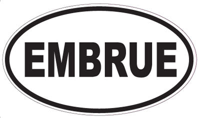 EMBRUE - Oval Sticker