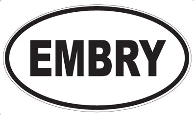 EMBRY - Oval Sticker