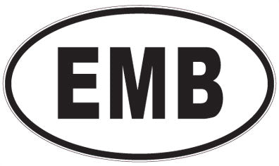 EMB - 3 Letter Initials Oval Magnet