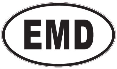 EMD - 3 Letter Initials Oval Magnet