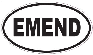 EMEND - Oval Sticker