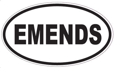 EMENDS - Oval Sticker