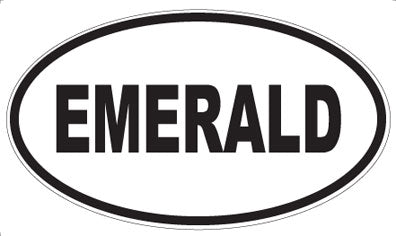 EMERALD - Oval Sticker