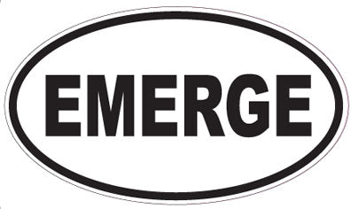 EMERGE - Oval Sticker