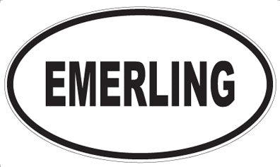 EMERLING - Oval Sticker