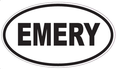 EMERY - Oval Sticker