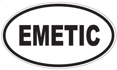 EMETIC - Oval Sticker