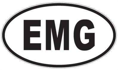 EMG - 3 Letter Initials Oval Magnet