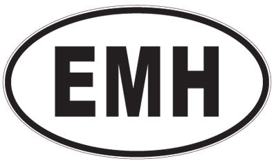 EMH - 3 Letter Initials Oval Magnet