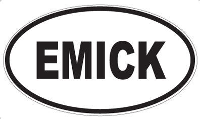 EMICK - Oval Sticker