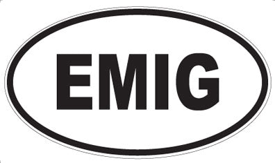 EMIG - Oval Sticker