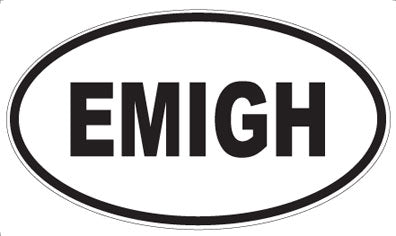 EMIGH - Oval Magnet