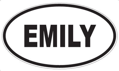 EMILY - Oval Sticker