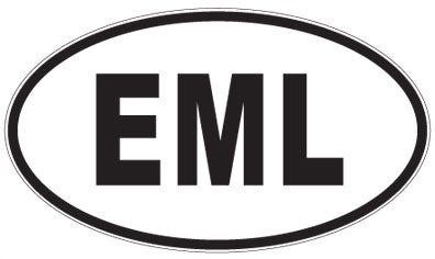 EML - 3 Letter Initials Oval Sticker