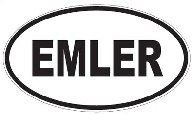 EMLER - Oval Sticker