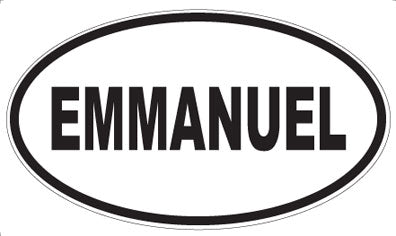 EMMANUEL - Oval Sticker