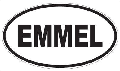 EMMEL - Oval Sticker