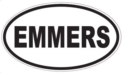 EMMERS - Oval Sticker