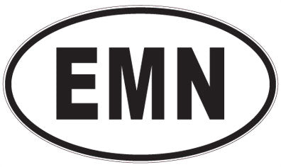 EMN - 3 Letter Initials Oval Magnet