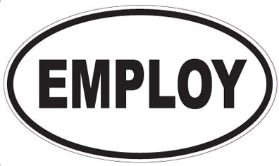 EMPLOY - Oval Sticker