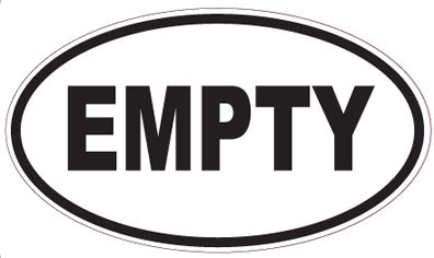 EMPTY - Oval Sticker