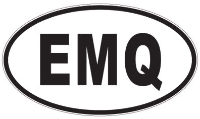 EMQ - 3 Letter Initials Oval Magnet