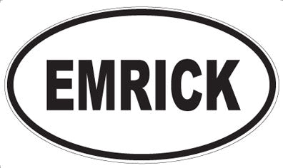 EMRICK - Oval Sticker