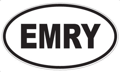 EMRY - Oval Sticker