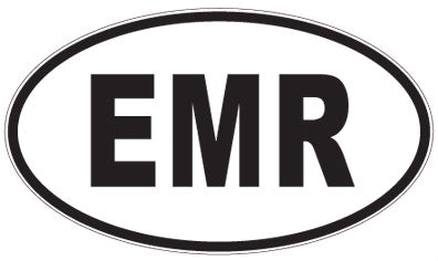 EMR - 3 Letter Initials Oval Magnet