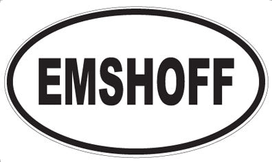 EMSHOFF - Oval Sticker