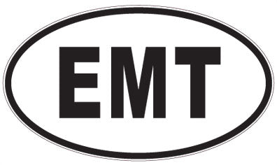 EMT - 3 Letter Initials Oval Magnet