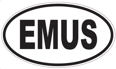 EMUS - Oval Sticker