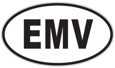 EMV - 3 Letter Initials Oval Magnet